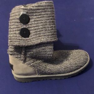 Grey ugg sweater boots